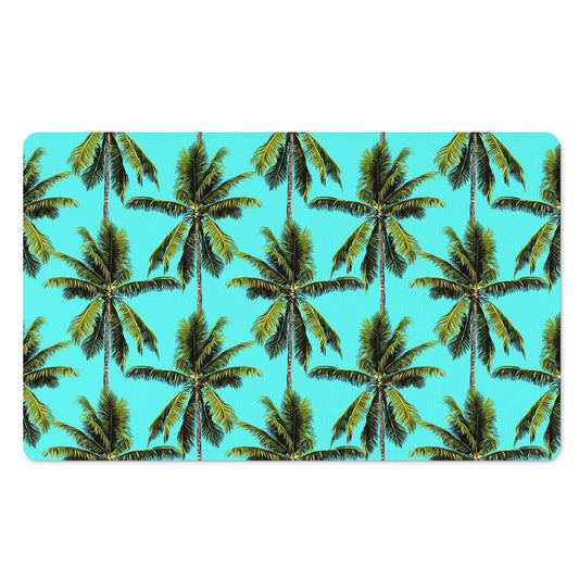 Tropical Palm Tree Pattern Print Polyester Doormat