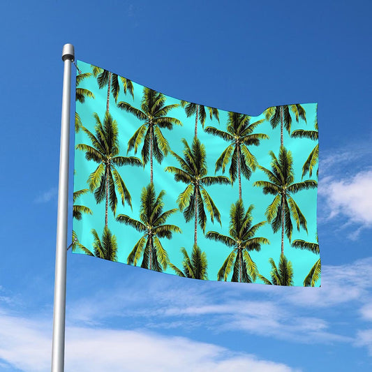 Tropical Palm Tree Pattern Print Polyester Flag
