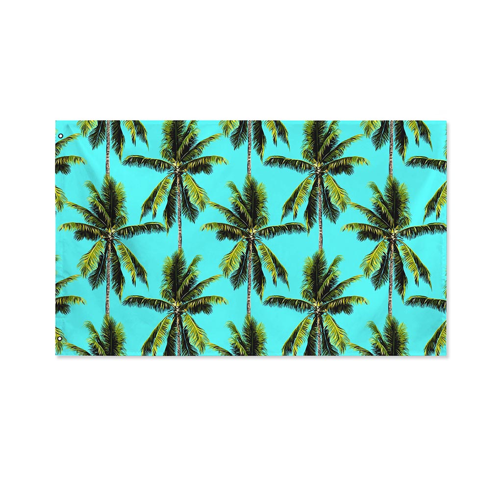 Tropical Palm Tree Pattern Print Polyester Flag