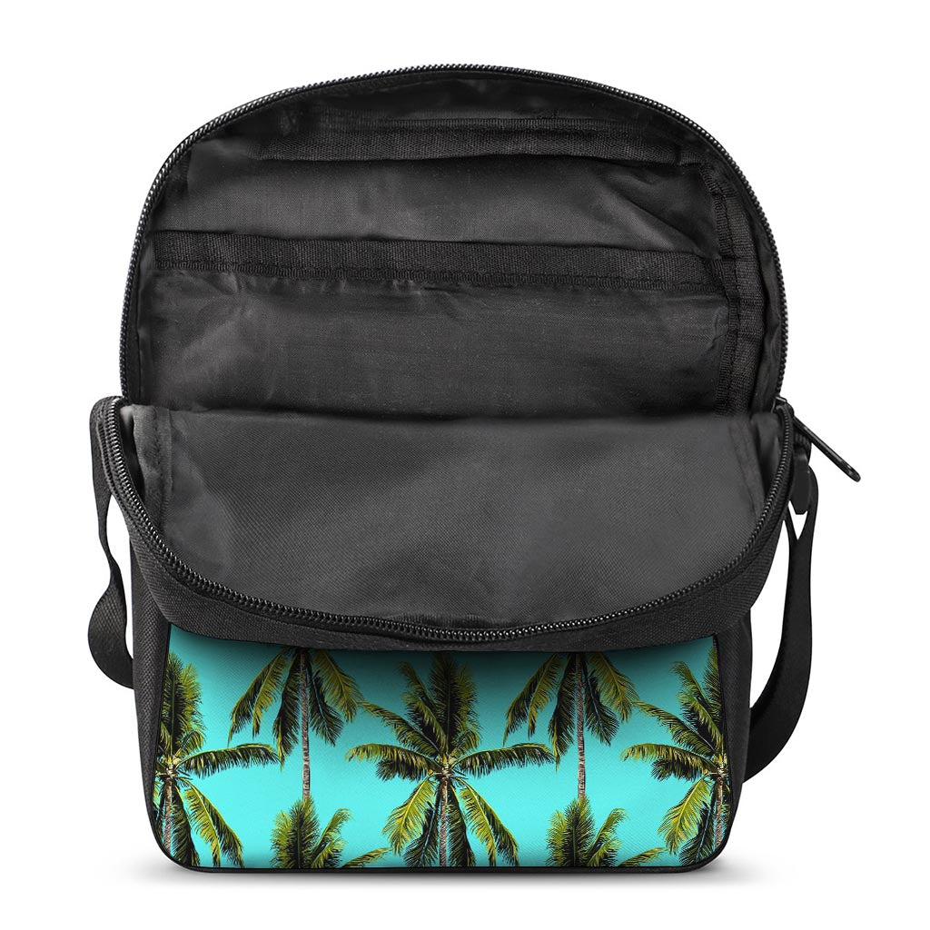 Tropical Palm Tree Pattern Print Rectangular Crossbody Bag