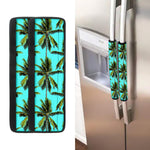 Tropical Palm Tree Pattern Print Refrigerator Handle Covers