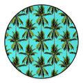Tropical Palm Tree Pattern Print Round Floor Mat