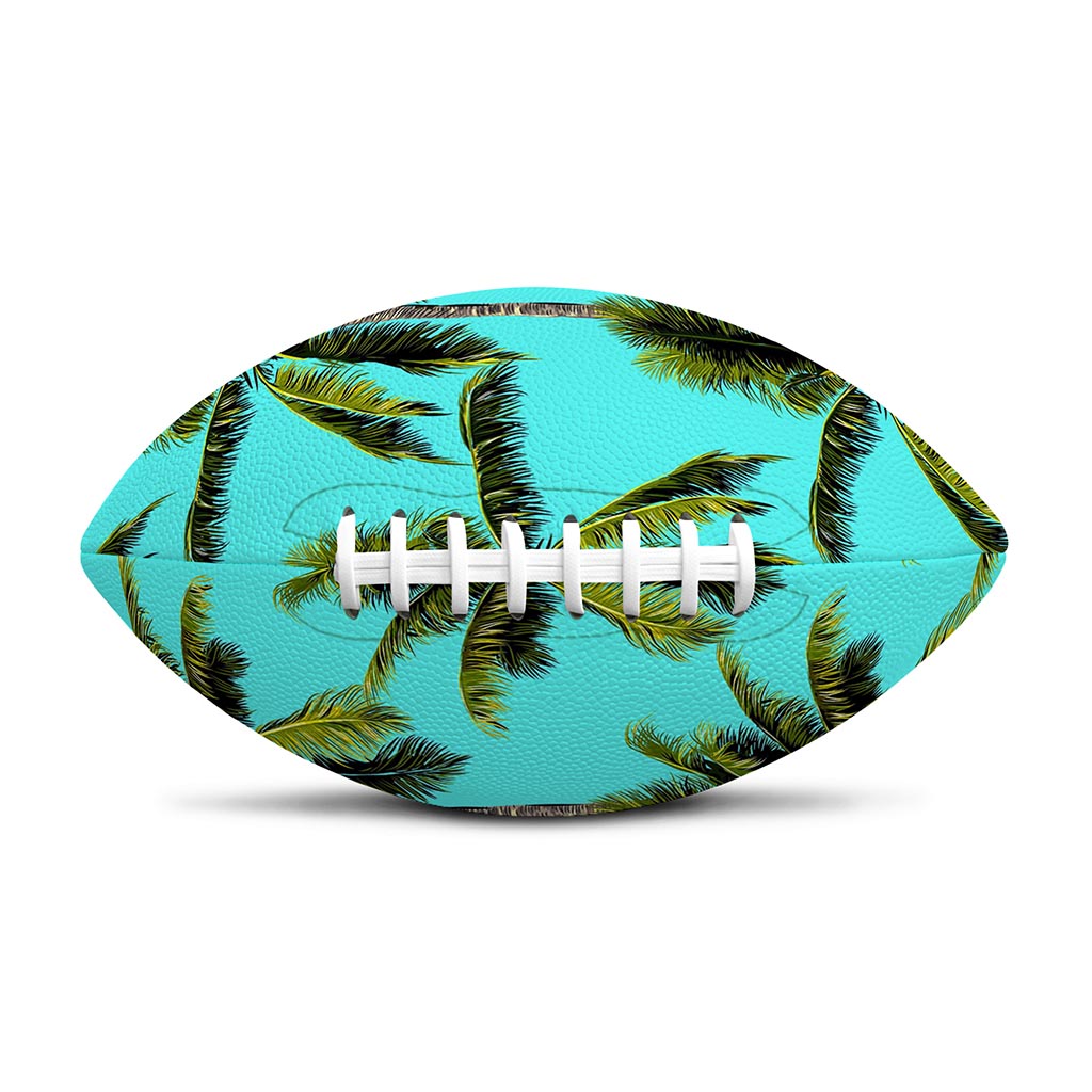 Tropical Palm Tree Pattern Print Rugby Ball