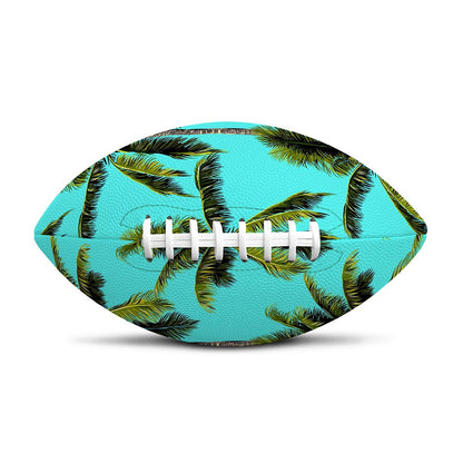 Tropical Palm Tree Pattern Print Rugby Ball