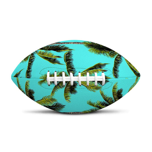 Tropical Palm Tree Pattern Print Rugby Ball