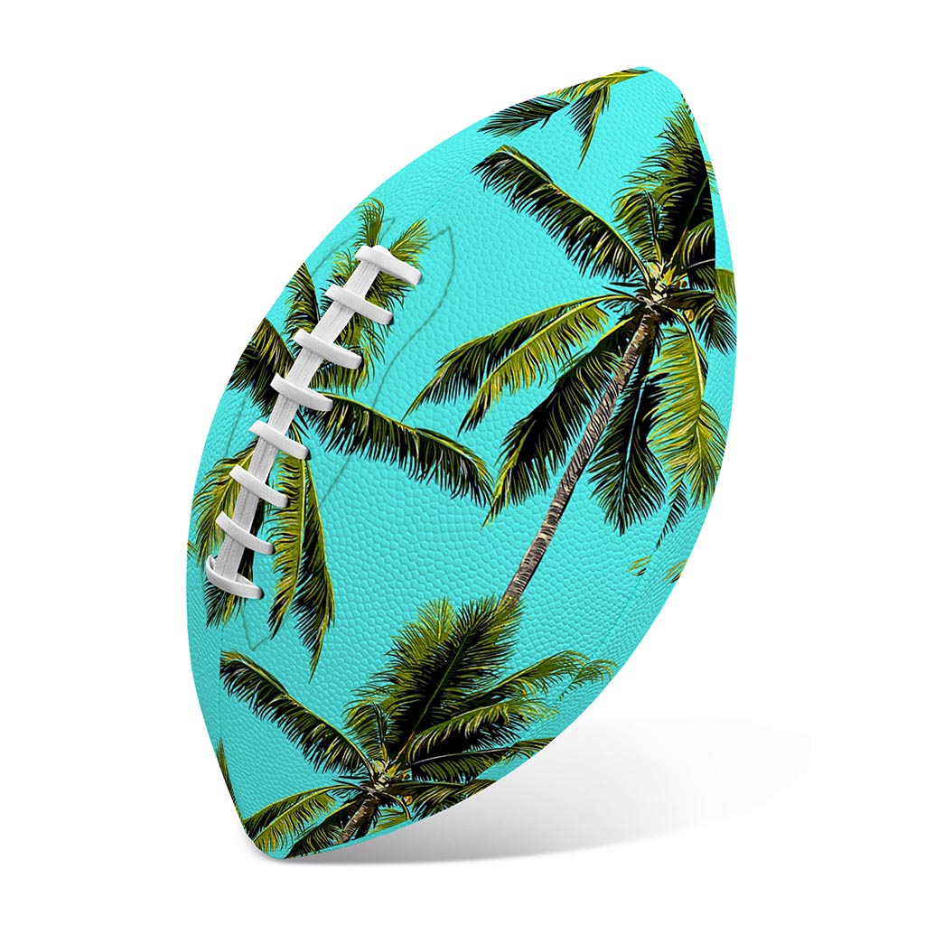 Tropical Palm Tree Pattern Print Rugby Ball