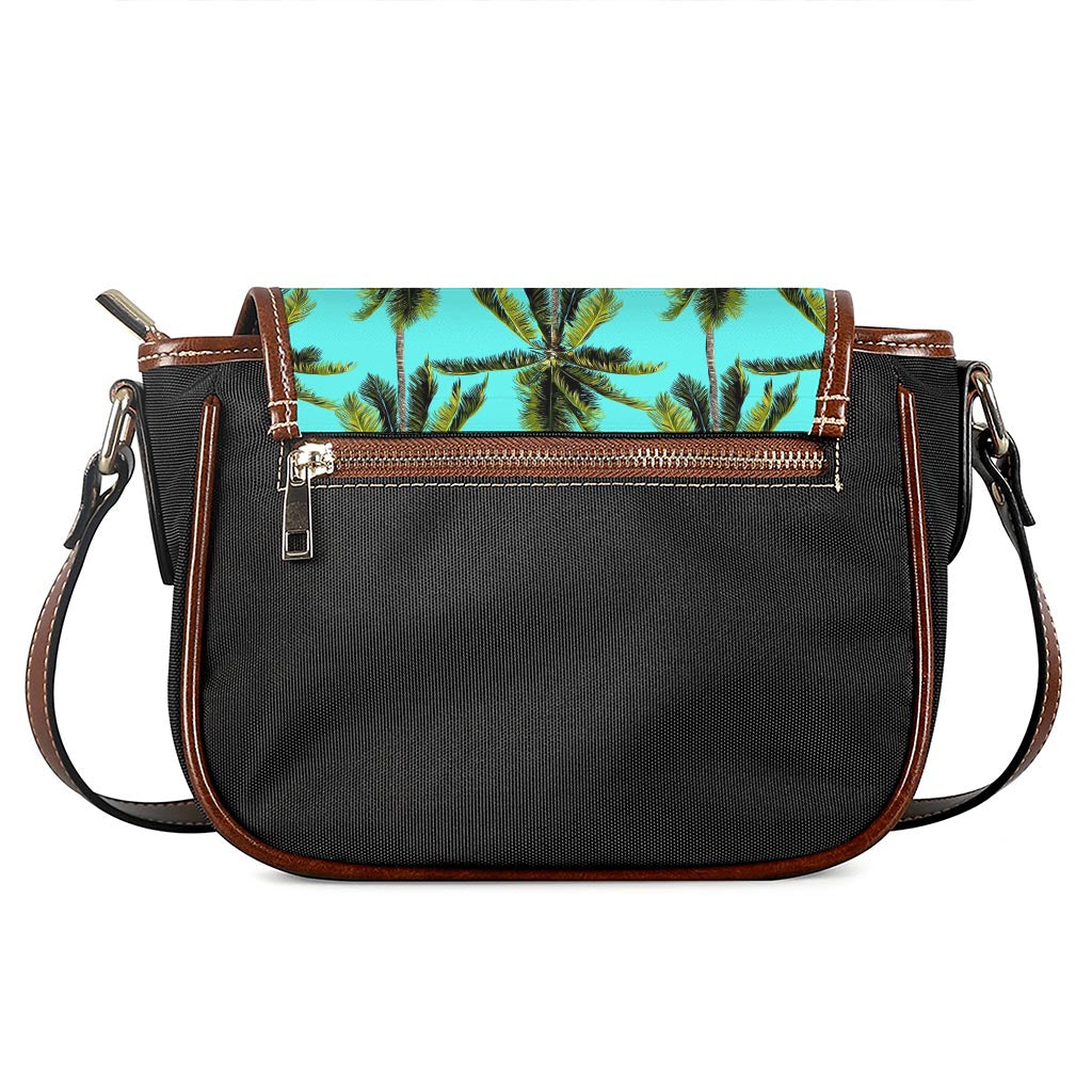 Tropical Palm Tree Pattern Print Saddle Bag