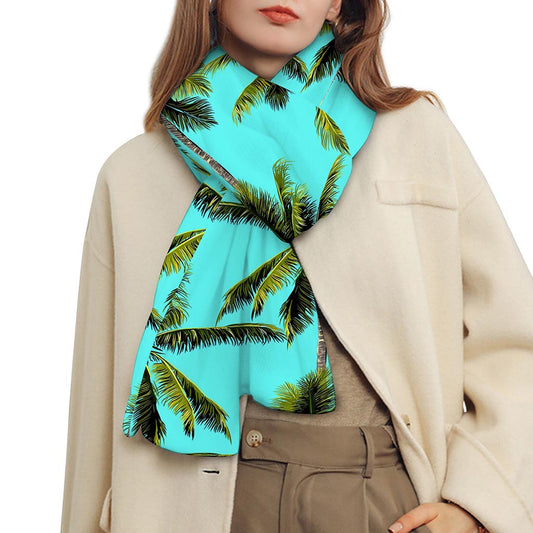 Tropical Palm Tree Pattern Print Scarf