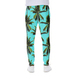 Tropical Palm Tree Pattern Print Scuba Joggers
