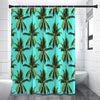 Tropical Palm Tree Pattern Print Shower Curtain