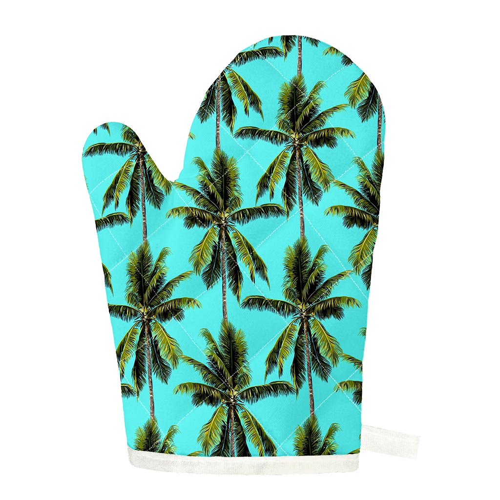 Tropical Palm Tree Pattern Print Single Oven Mitt