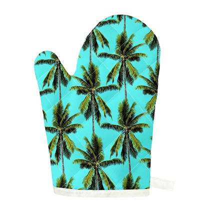 Tropical Palm Tree Pattern Print Single Oven Mitt
