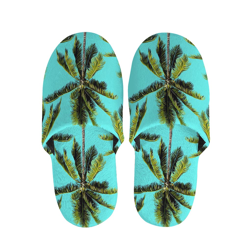 Tropical Palm Tree Pattern Print Slippers