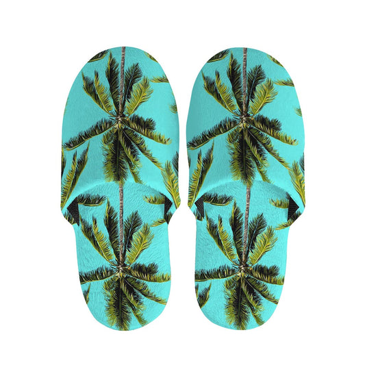 Tropical Palm Tree Pattern Print Slippers