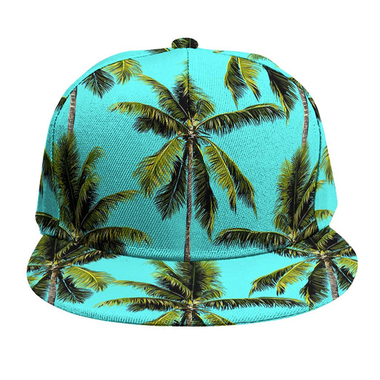 Tropical Palm Tree Pattern Print Snapback Cap