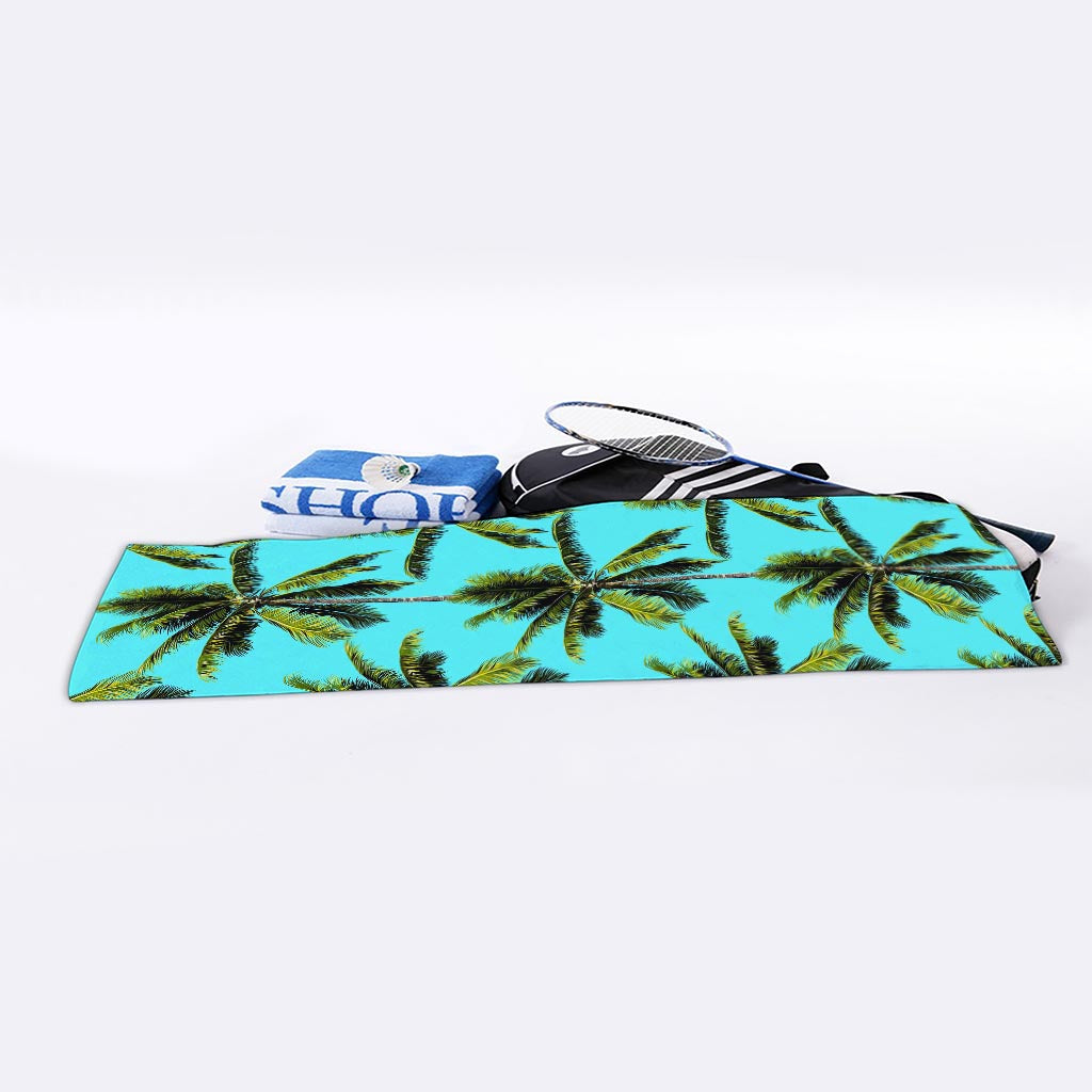 Tropical Palm Tree Pattern Print Sports Towel