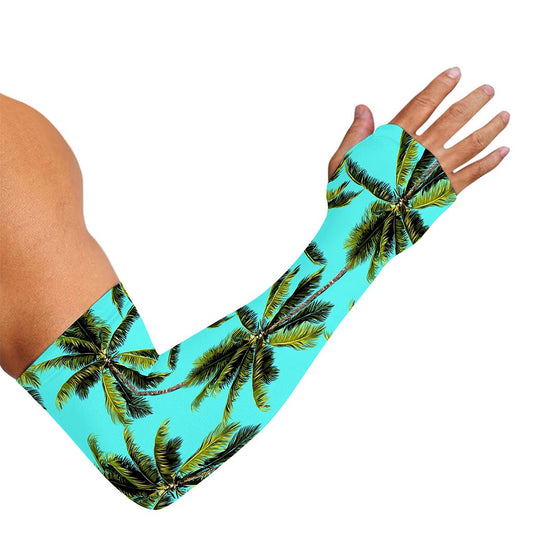 Tropical Palm Tree Pattern Print Sun Protection Arm Sleeves