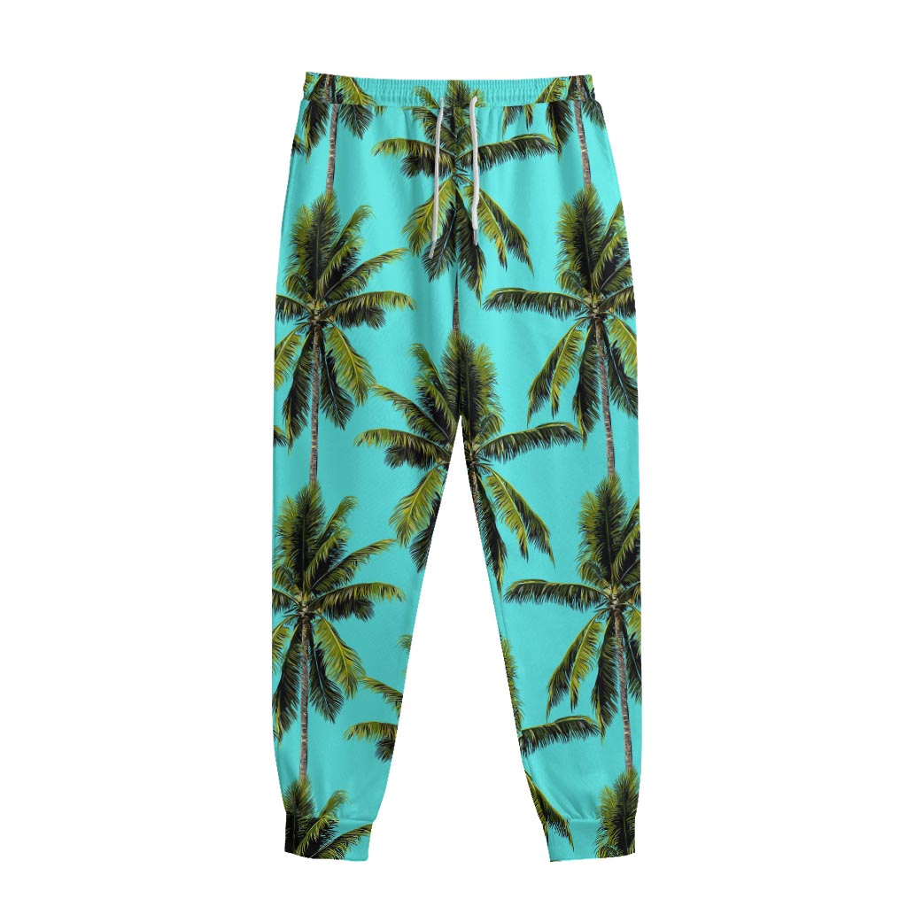 Tropical Palm Tree Pattern Print Sweatpants