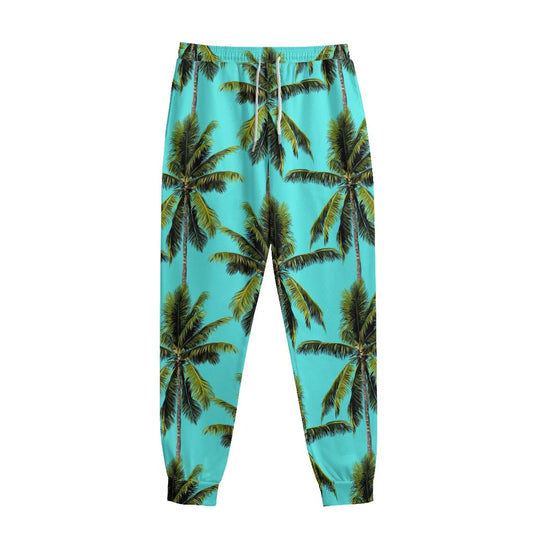 Tropical Palm Tree Pattern Print Sweatpants