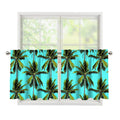 Tropical Palm Tree Pattern Print Tier Curtains