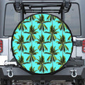 Tropical Palm Tree Pattern Print Tire Cover