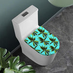 Tropical Palm Tree Pattern Print Toilet Lid Cover