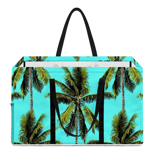 Tropical Palm Tree Pattern Print Utility Tote Bag