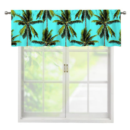 Tropical Palm Tree Pattern Print Window Valance