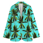 Tropical Palm Tree Pattern Print Women's Blazer