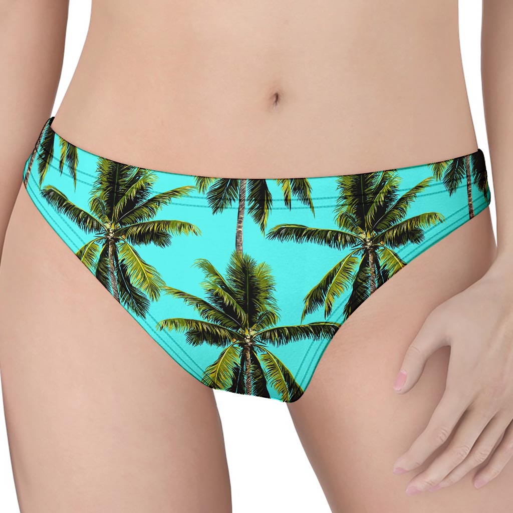 Tropical Palm Tree Pattern Print Women's Thong