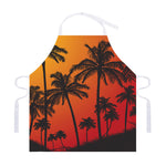 Tropical Palm Tree Sunset Print Adjustable Apron