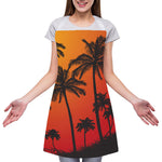 Tropical Palm Tree Sunset Print Adjustable Apron