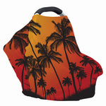 Tropical Palm Tree Sunset Print Baby Seat Cover