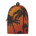 Tropical Palm Tree Sunset Print Backpack