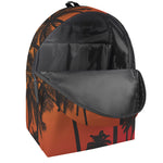 Tropical Palm Tree Sunset Print Backpack
