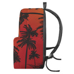 Tropical Palm Tree Sunset Print Backpack