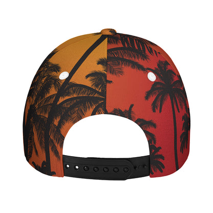 Tropical Palm Tree Sunset Print Baseball Cap