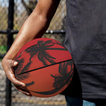 Tropical Palm Tree Sunset Print Basketball