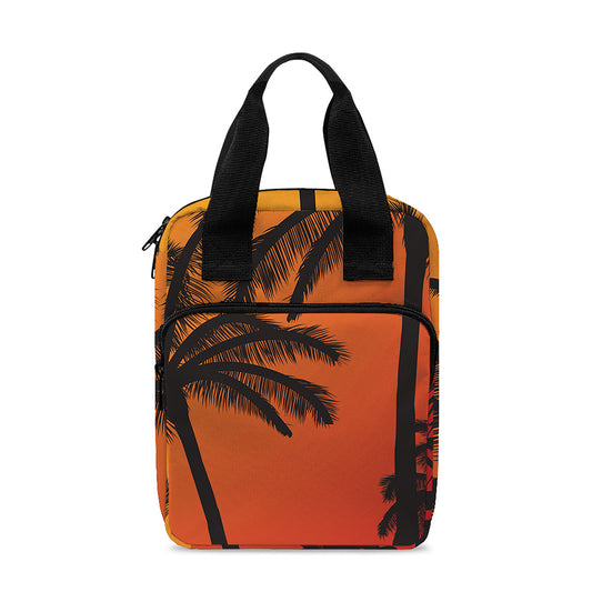 Tropical Palm Tree Sunset Print Bible Tote Bag