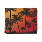 Tropical Palm Tree Sunset Print Bifold Wallet