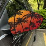 Tropical Palm Tree Sunset Print Car Side Mirror Covers