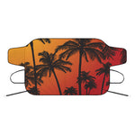 Tropical Palm Tree Sunset Print Car Windshield Snow Cover
