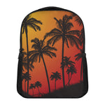 Tropical Palm Tree Sunset Print Casual Backpack