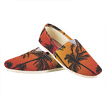 Tropical Palm Tree Sunset Print Casual Shoes