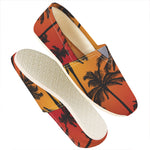 Tropical Palm Tree Sunset Print Casual Shoes