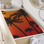 Tropical Palm Tree Sunset Print Changing Pad Cover