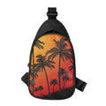 Tropical Palm Tree Sunset Print Sling Bag