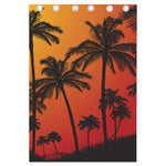 Tropical Palm Tree Sunset Print Curtain