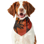 Tropical Palm Tree Sunset Print Dog Bandana