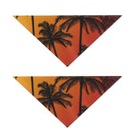 Tropical Palm Tree Sunset Print Dog Bandana
